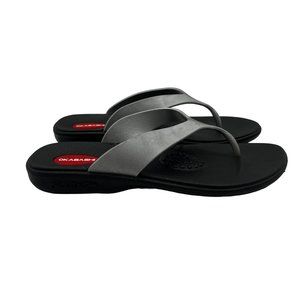 Okabashi Shoes Thong Sandals Womens medium Slip On Black Flip Flop